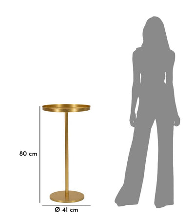 Table d'appoint en métal doré – Accent moderne Doha