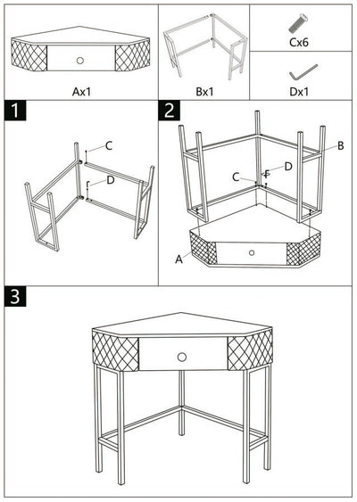 Console blanche avec cadre doré – Angie Design élégant