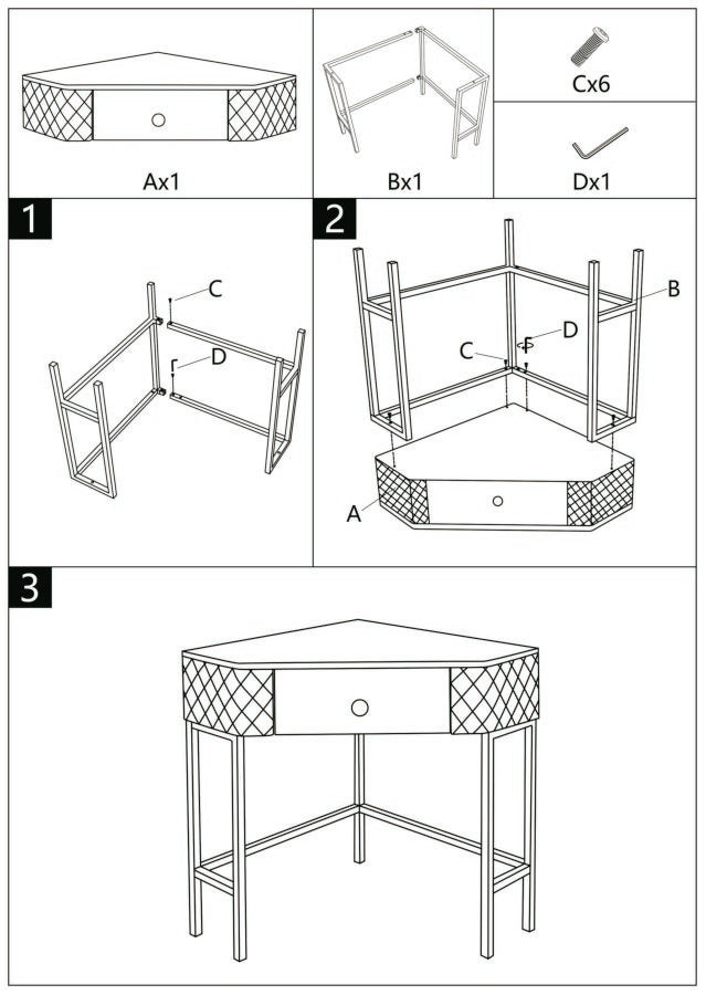 Console blanche avec cadre doré – Angie Design élégant
