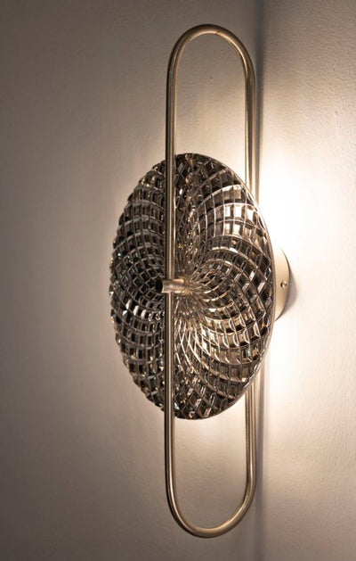 Applique murale argent et blanc avec motif décoratif – Slivery Accent