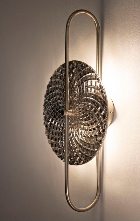 Applique murale argent et blanc avec motif décoratif – Slivery Accent