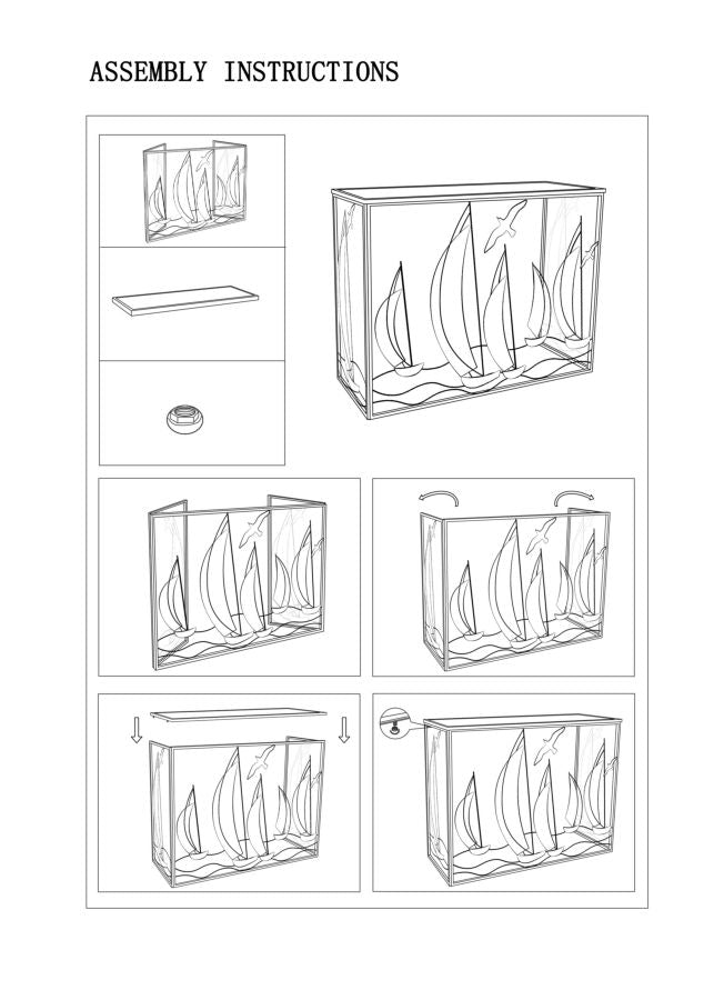 Console en bois avec façade décorée d&