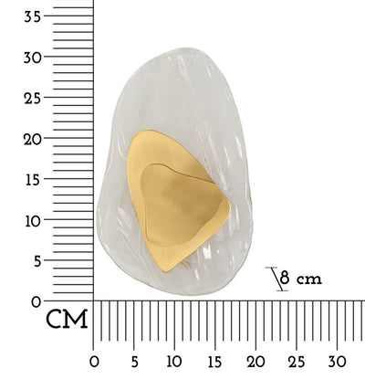 Applique murale dorée et blanche avec motif ondulé – Collection Ocean