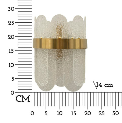 Applique murale dorée et blanche avec rayures verticales – Gris Modern Style