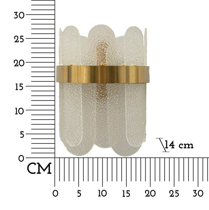 Applique murale dorée et blanche avec rayures verticales – Gris Modern Style
