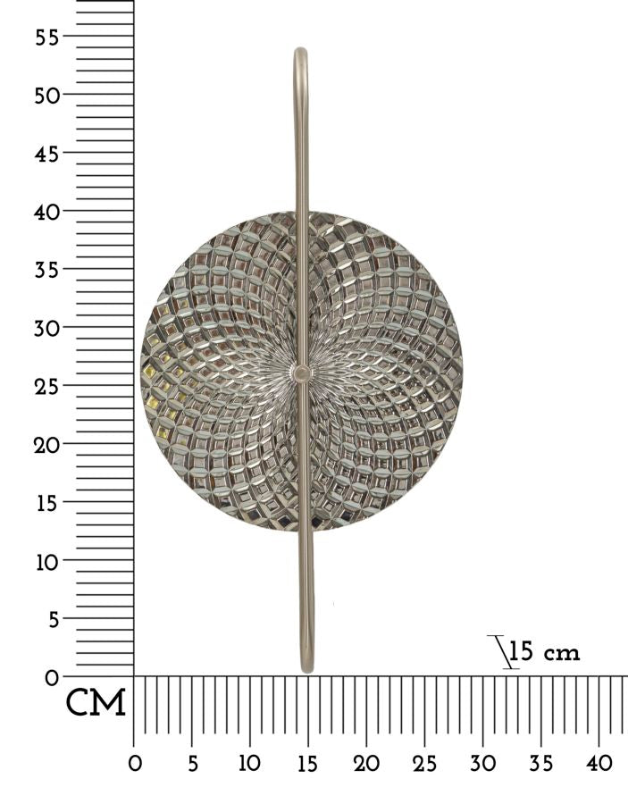 Applique murale argent et blanc avec motif décoratif – Slivery Accent