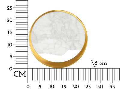 Applique murale dorée et blanche avec effet marbré – Accent décoratif