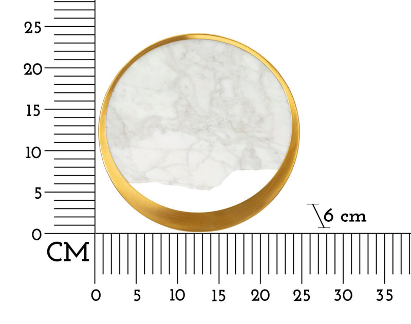 Applique murale dorée et blanche avec effet marbré – Accent décoratif