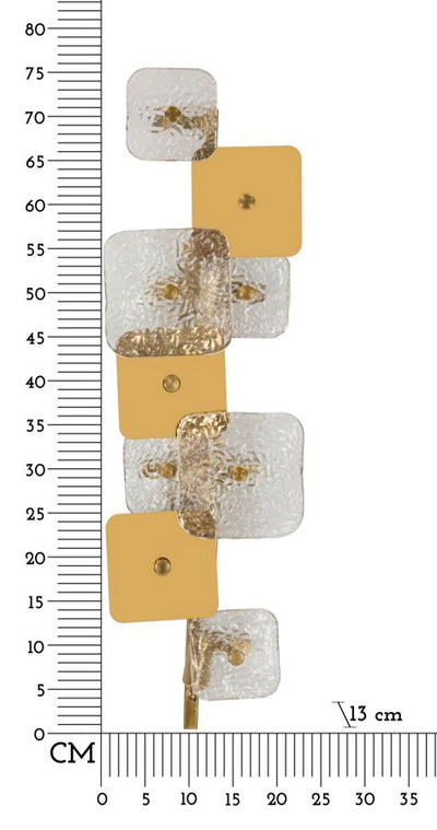 Applique murale en or et verre avec motif géométrique – Collection Glassy