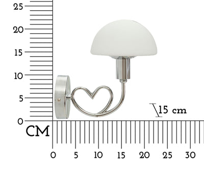 Applique murale argent et blanche avec abat-jour en forme de dôme – Lovy Modern Accent