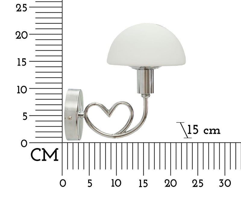 Applique murale argent et blanche avec abat-jour en forme de dôme – Lovy Modern Accent