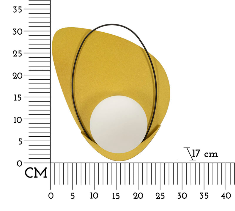 Applique murale dorée et blanche avec motif incurvé – Cirely Modern Design