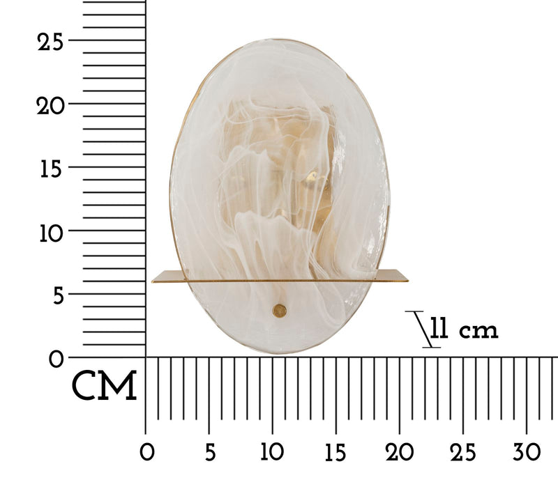 Applique murale dorée et blanche avec abat-jour ovale – Portlan Decorative Light