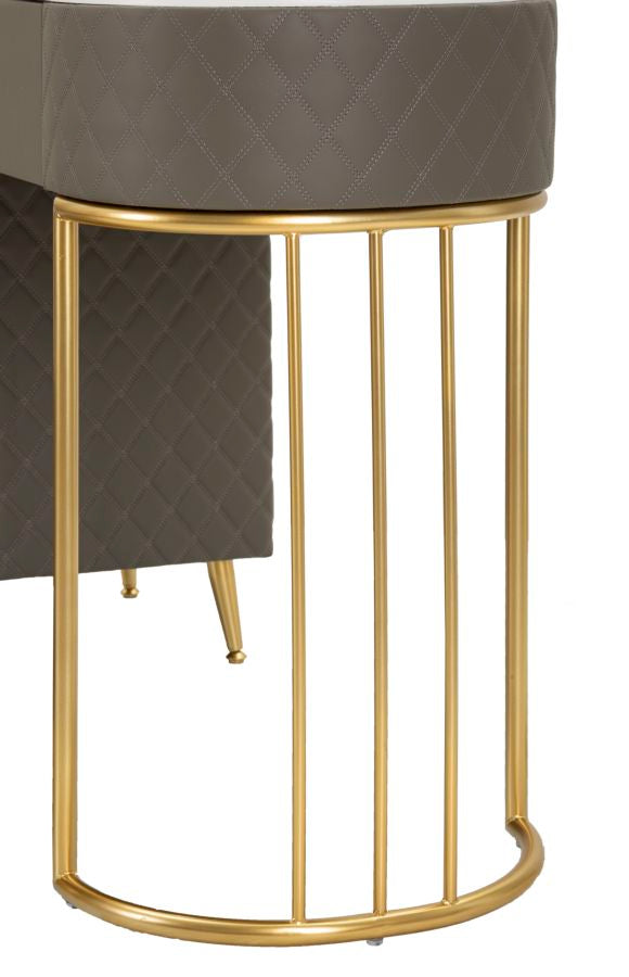 Bureau gris avec tabouret assorti – Mobilier de chambre Sharon