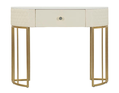 Console blanche avec pieds dorés – Entrée moderne Sharon