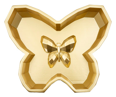 Plateau doré en forme de papillon – Objet décoratif