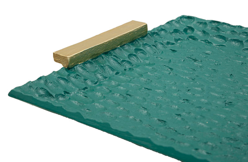 Plateau rectangulaire en résine vert – Grent Modern Design