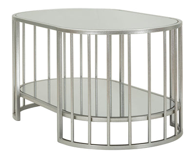 Table basse rectangulaire en verre avec cadre en métal – Smirne Modern