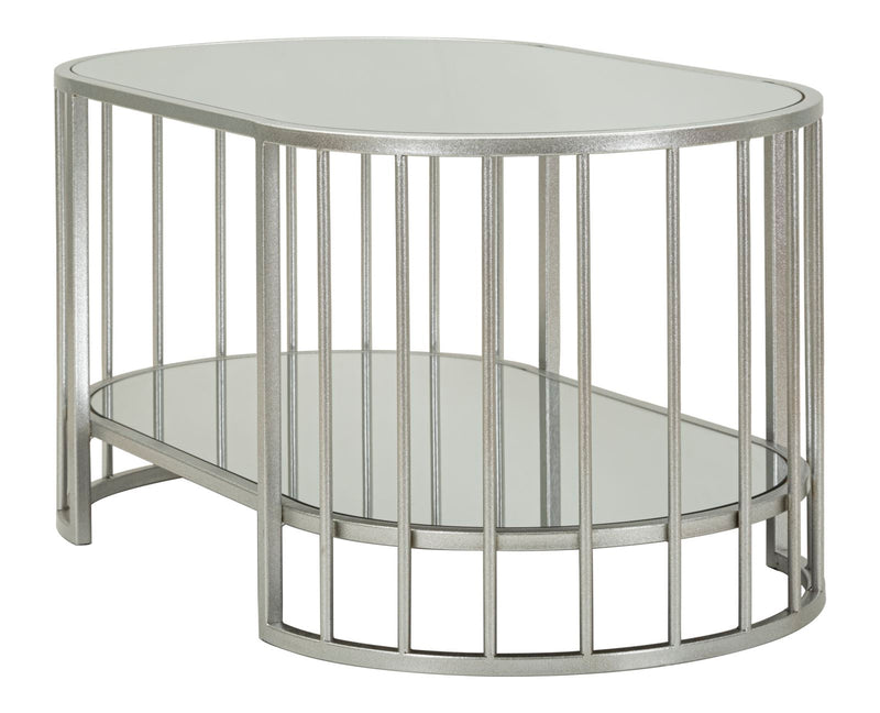 Table basse rectangulaire en verre avec cadre en métal – Smirne Modern