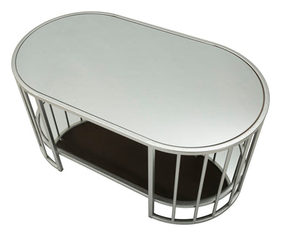 Table basse rectangulaire en verre avec cadre en métal – Smirne Modern