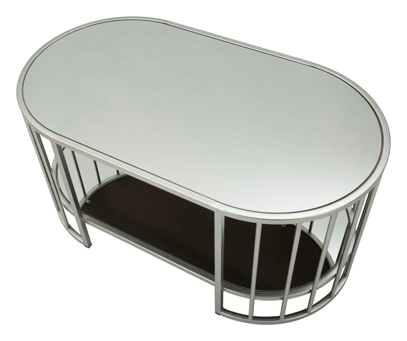 Table basse rectangulaire en verre avec cadre en métal – Smirne Modern