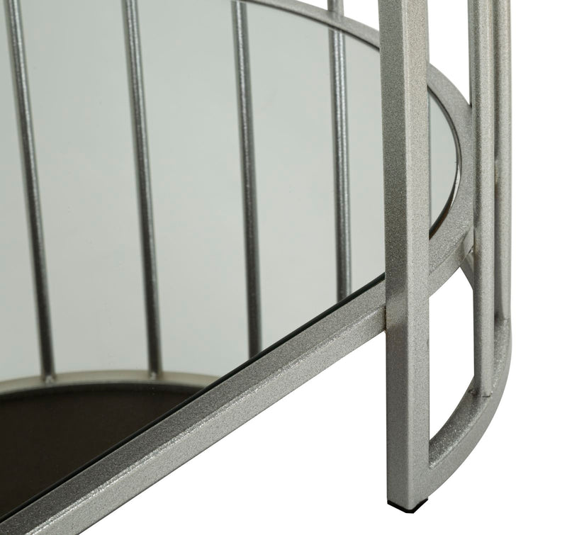 Table basse rectangulaire en verre avec cadre en métal – Smirne Modern