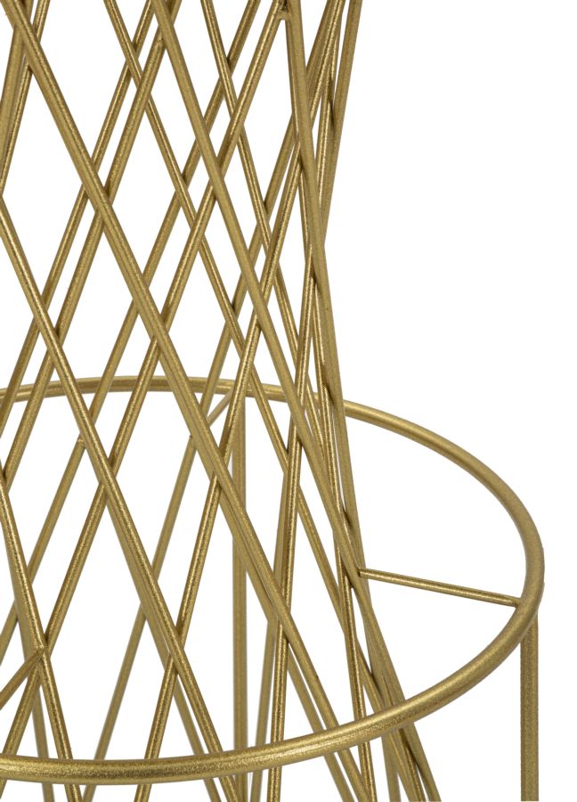 Table de bar haute en métal doré avec structure ajourée – Tower New Design