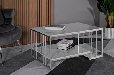 Table basse rectangulaire avec base en métal – Collection Kayseri