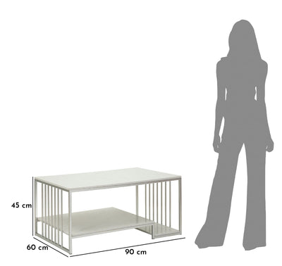 Table basse rectangulaire avec base en métal – Collection Kayseri