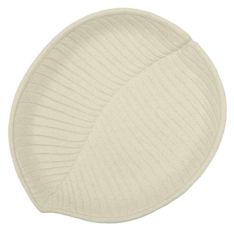 Plateau décoratif rond en résine blanche – Design moderne Stons