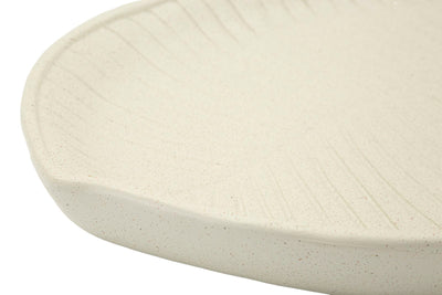 Plateau décoratif rond en résine blanche – Design moderne Stons