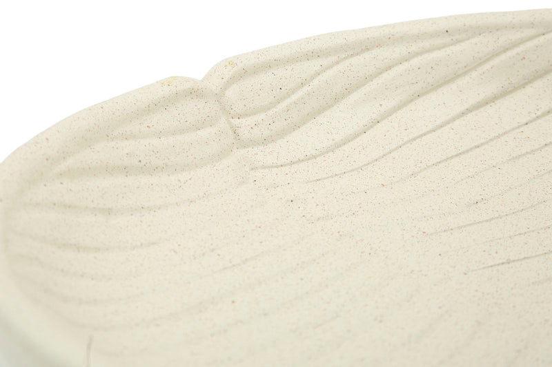 Plateau décoratif rond en résine blanche – Design moderne Stons