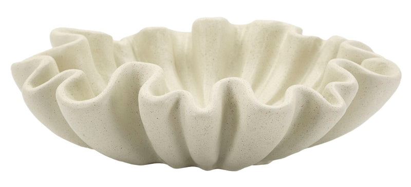 Bol décoratif en résine blanche – Style contemporain Stons