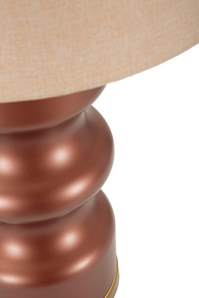 Lampe de table en bois brun avec abat-jour en tissu – Collection Rosenthal