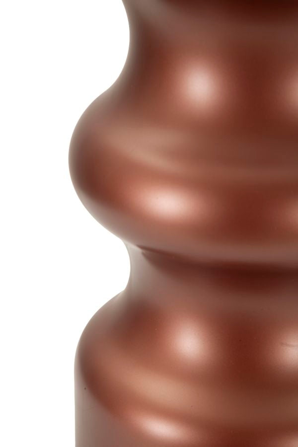 Lampe de table en bois brun avec abat-jour en tissu – Collection Rosenthal