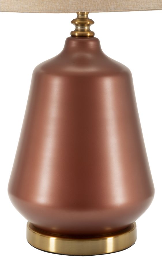 Lampe de table en bois marron avec abat-jour en tissu – Style moderne Rosenthal