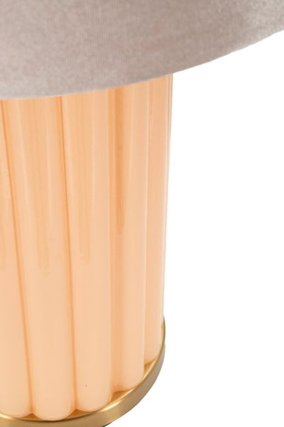 Lampe de table décorative dorée avec abat-jour en tissu – Style classique Perly