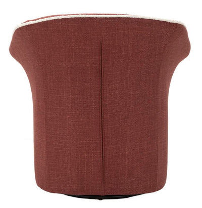 Fauteuil pivotant en velours bordeaux – Fauteuil d'appoint moderne Siena