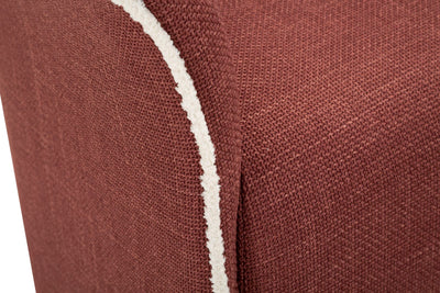 Fauteuil pivotant en velours bordeaux – Fauteuil d'appoint moderne Siena