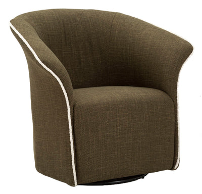 Fauteuil pivotant en velours vert – Fauteuil d'appoint moderne Siena