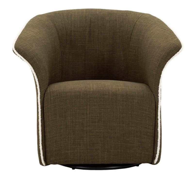 Fauteuil pivotant en velours vert – Fauteuil d&