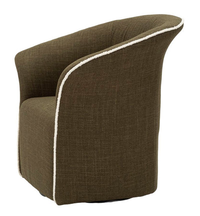 Fauteuil pivotant en velours vert – Fauteuil d'appoint moderne Siena