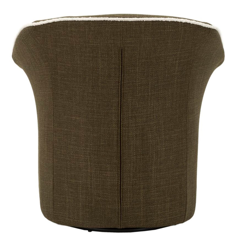 Fauteuil pivotant en velours vert – Fauteuil d&