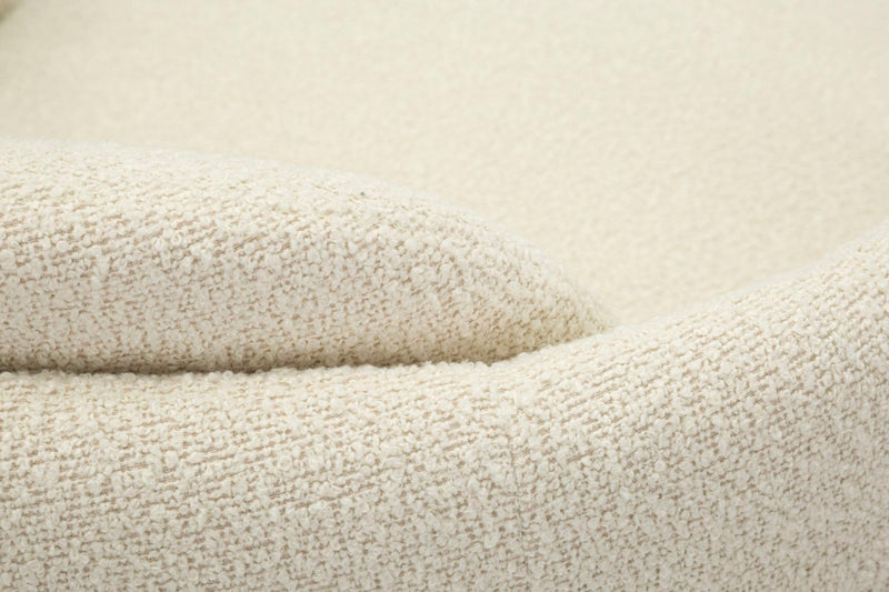 Fauteuil pivotant rembourré crème – Torino Modern Accent Chair