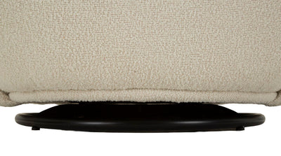 Fauteuil pivotant rembourré crème – Torino Modern Accent Chair