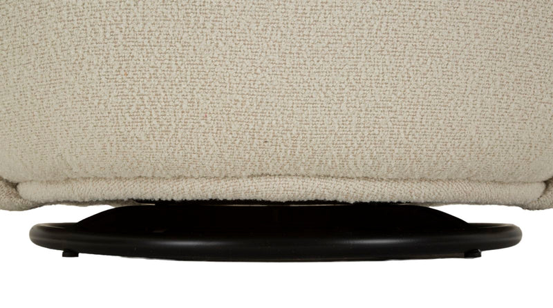 Fauteuil pivotant rembourré crème – Torino Modern Accent Chair