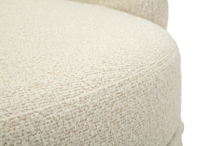 Fauteuil pivotant rembourré crème – Torino Modern Accent Chair