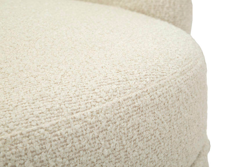 Fauteuil pivotant rembourré crème – Torino Modern Accent Chair