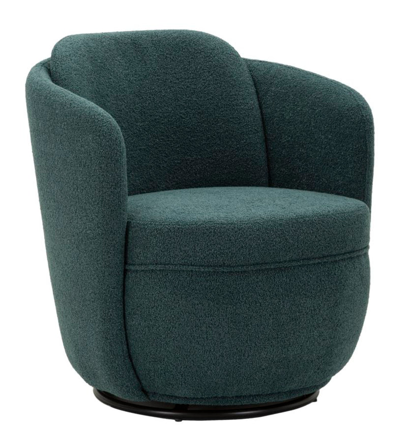 Fauteuil pivotant rembourré bleu – Fauteuil d&