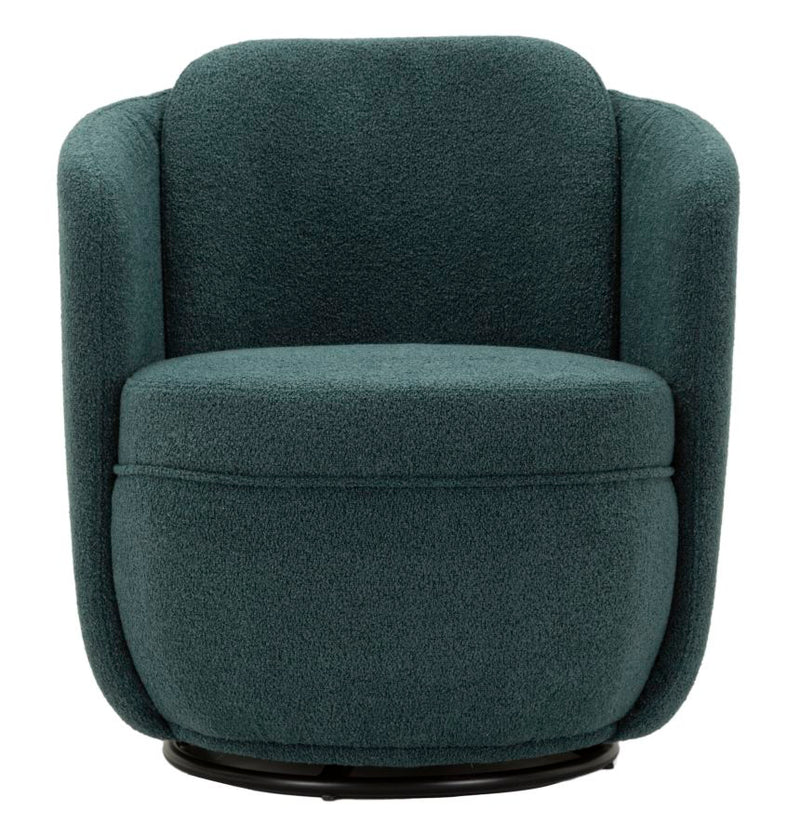 Fauteuil pivotant rembourré bleu – Fauteuil d&